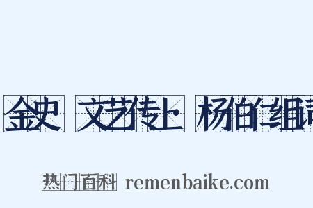 金史·文艺传上·杨伯仁组词是什么意思的图片